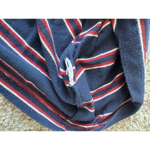 RVCA short sleeve T-SHIRT, size Large; Red & Blue striped cotton - Picture 4 of 6